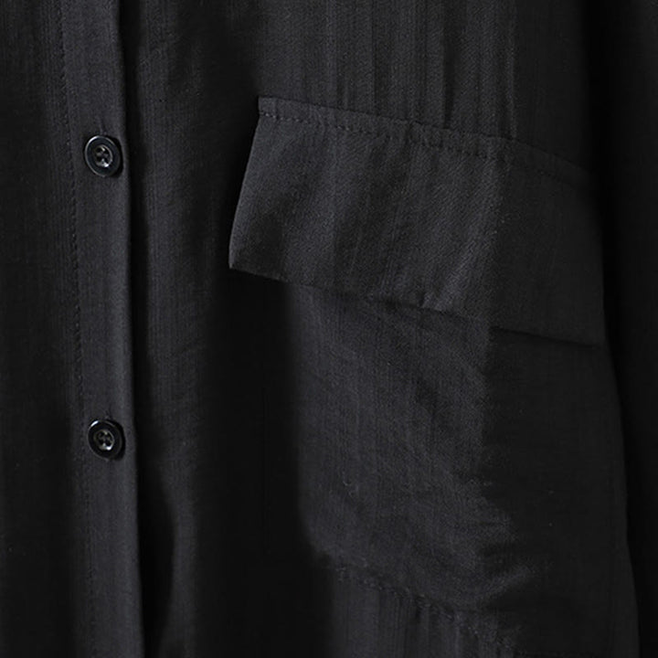 Cappotto da donna in cotone con tasche e bottoni semplici Buddha Stones - image 15