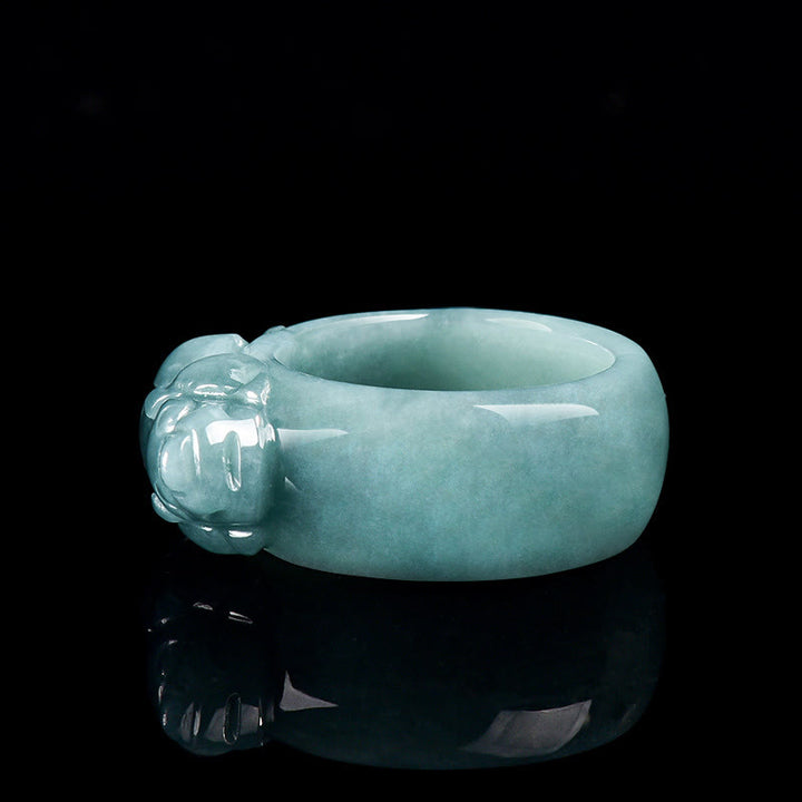 Anello di giada PiXiu Buddha Stones, Fengshui, ricchezza e prosperità - image 2