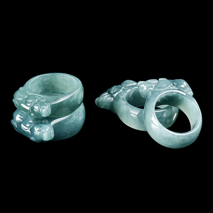 Anello di giada PiXiu Buddha Stones, Fengshui, ricchezza e prosperità - image 10