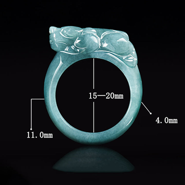 Anello di giada PiXiu Buddha Stones, Fengshui, ricchezza e prosperità - image 9