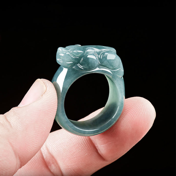 Anello di giada PiXiu Buddha Stones, Fengshui, ricchezza e prosperità - image 4