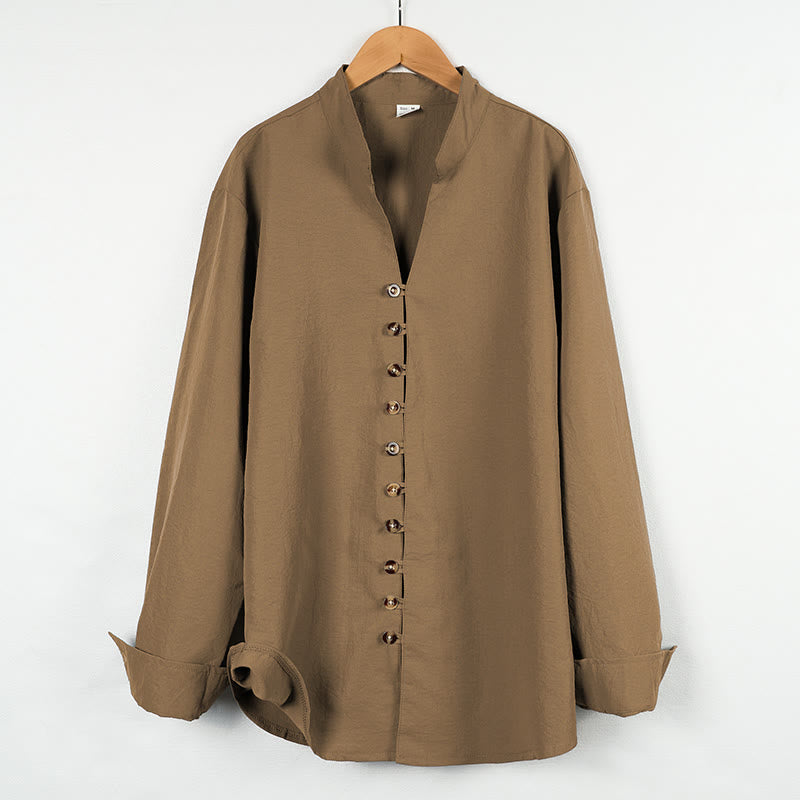 Camicia da uomo a maniche lunghe con bottoni in tinta unita Buddha Stones - Perù - US/UK/AU46, EU56 (3XL) - image 22