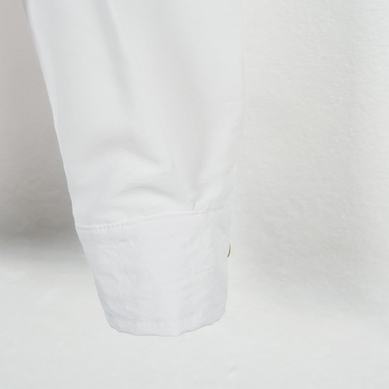 Camicia da uomo a maniche lunghe con bottoni in tinta unita Buddha Stones - image 9