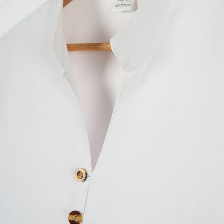 Camicia da uomo a maniche lunghe con bottoni in tinta unita Buddha Stones - image 7