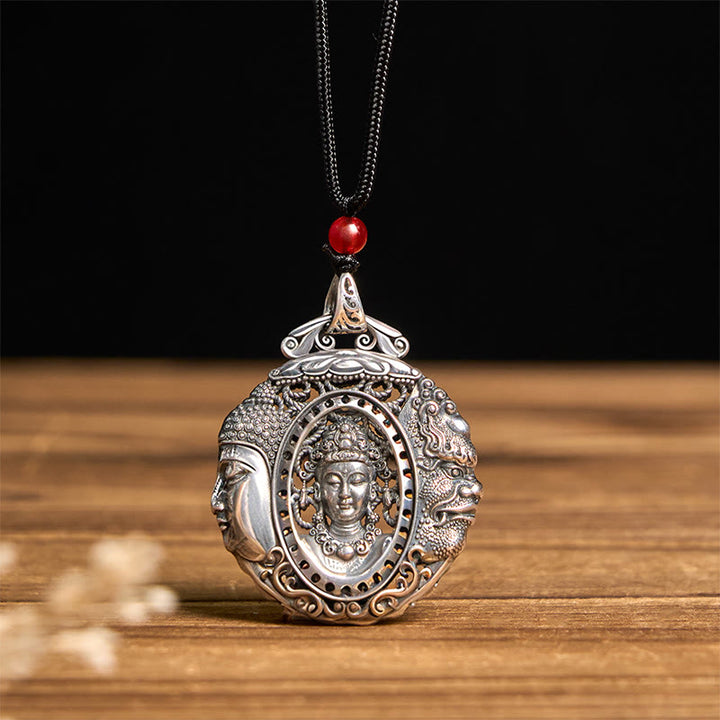 Buddha Stones Collana con ciondolo Serenity in rame con motivo Buddha e diavolo - image 8