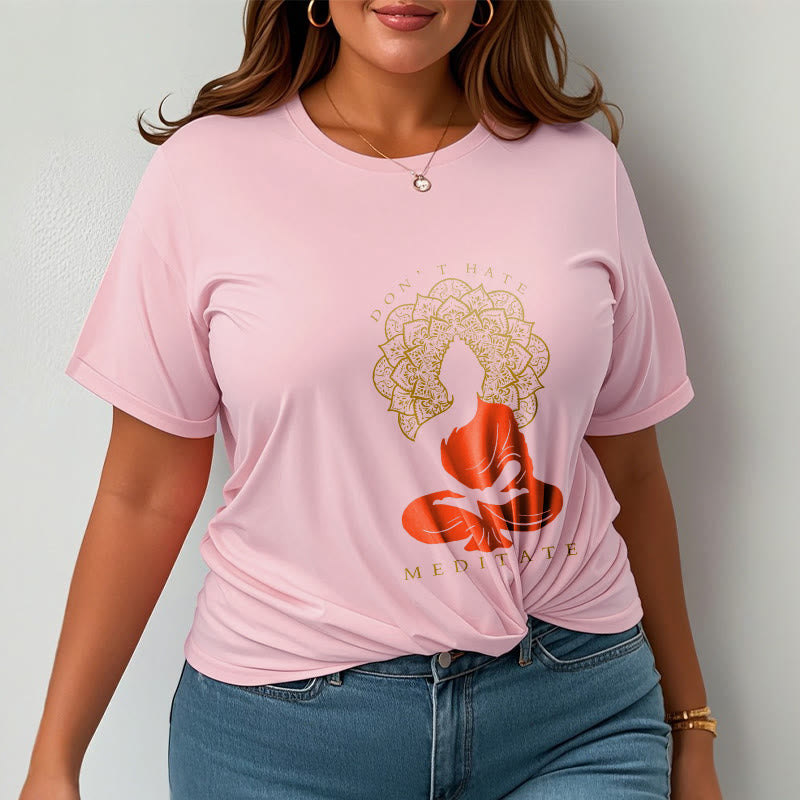 Maglietta casual in cotone con motivo Buddha Mandala e motivo meditativo Buddha Buddha Stones - image 14