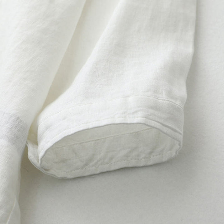 Camicia a maniche tre quarti con bottoni in tinta unita e Buddha Stones - image 33