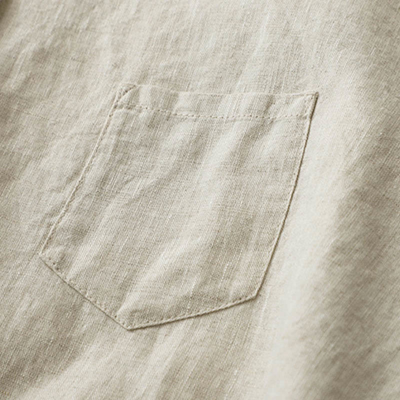 Camicia a maniche tre quarti con bottoni in tinta unita e Buddha Stones - image 6