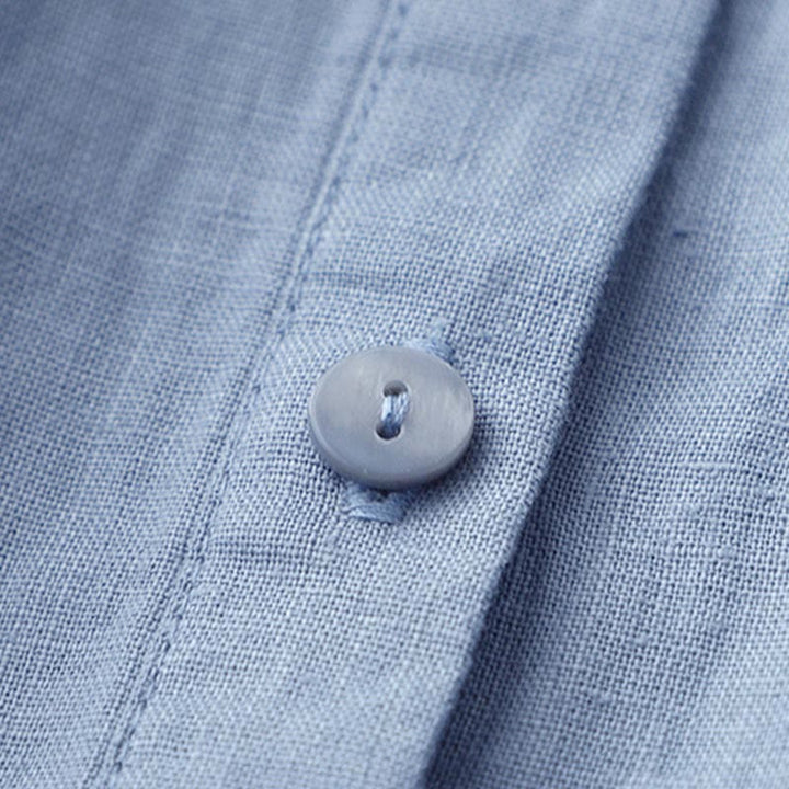 Camicia a maniche tre quarti con bottoni in tinta unita e Buddha Stones - image 23