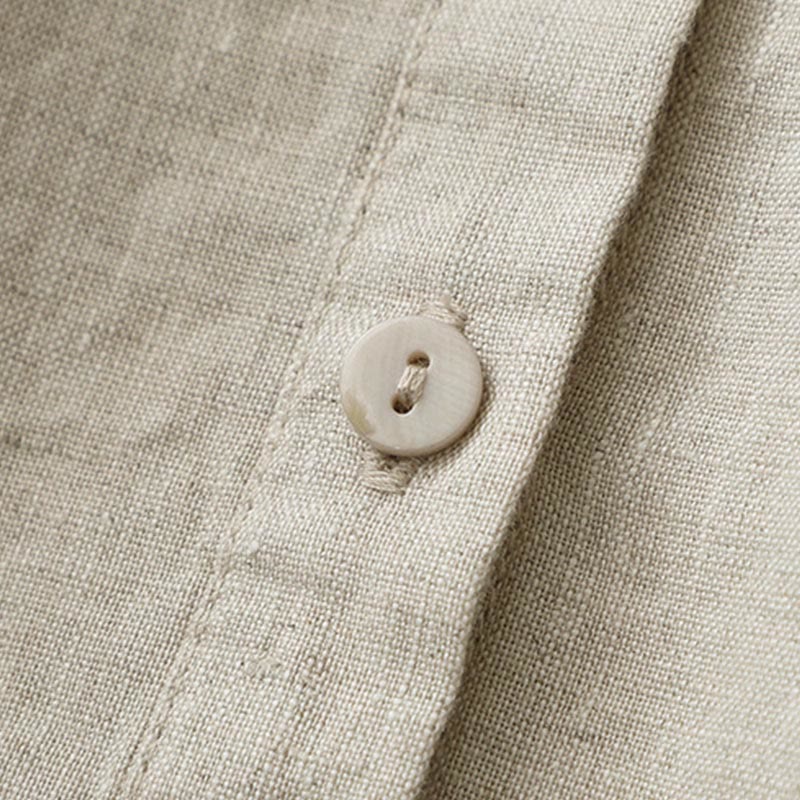 Camicia a maniche tre quarti con bottoni in tinta unita e Buddha Stones - image 11