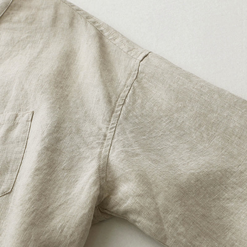 Camicia a maniche tre quarti con bottoni in tinta unita e Buddha Stones - image 7