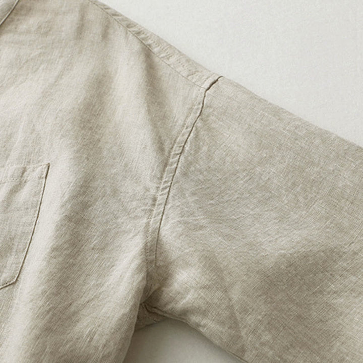 Camicia a maniche tre quarti con bottoni in tinta unita e Buddha Stones - image 7