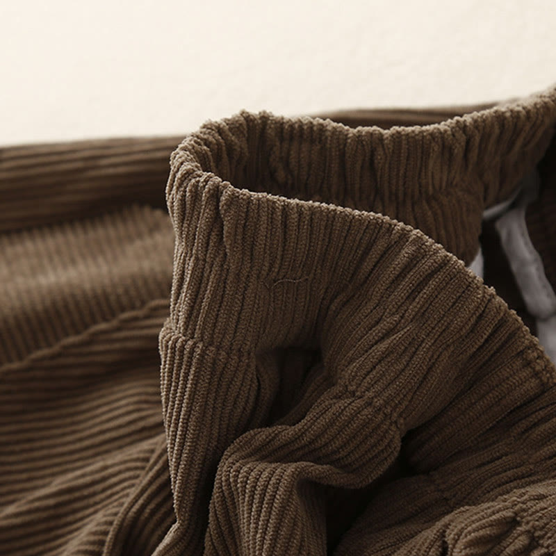 Pantaloni harem da donna in velluto a coste di cotone con tasche, modello Buddha Stones Commute Vintage Plain - image 1