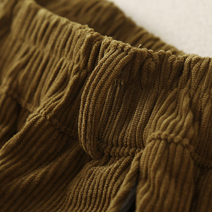 Pantaloni harem da donna in velluto a coste di cotone con tasche, modello Buddha Stones Commute Vintage Plain - image 20
