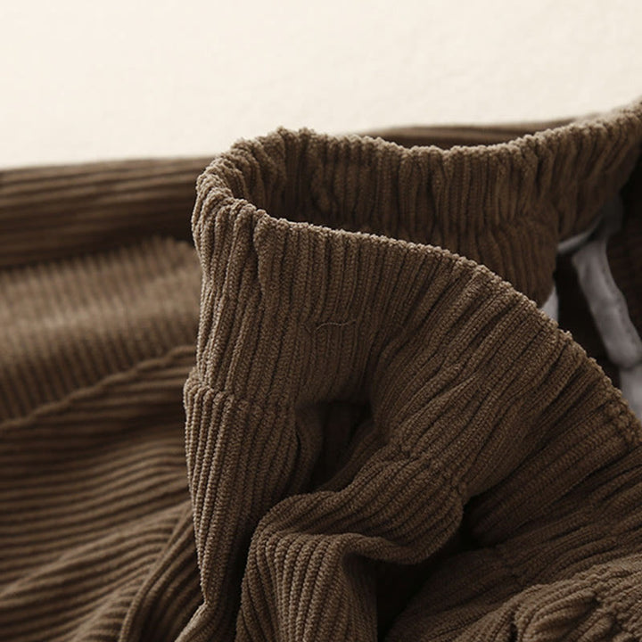 Pantaloni harem da donna in velluto a coste e poliestere con tasche, modello Buddha Stones Commute Vintage Plain - image 1