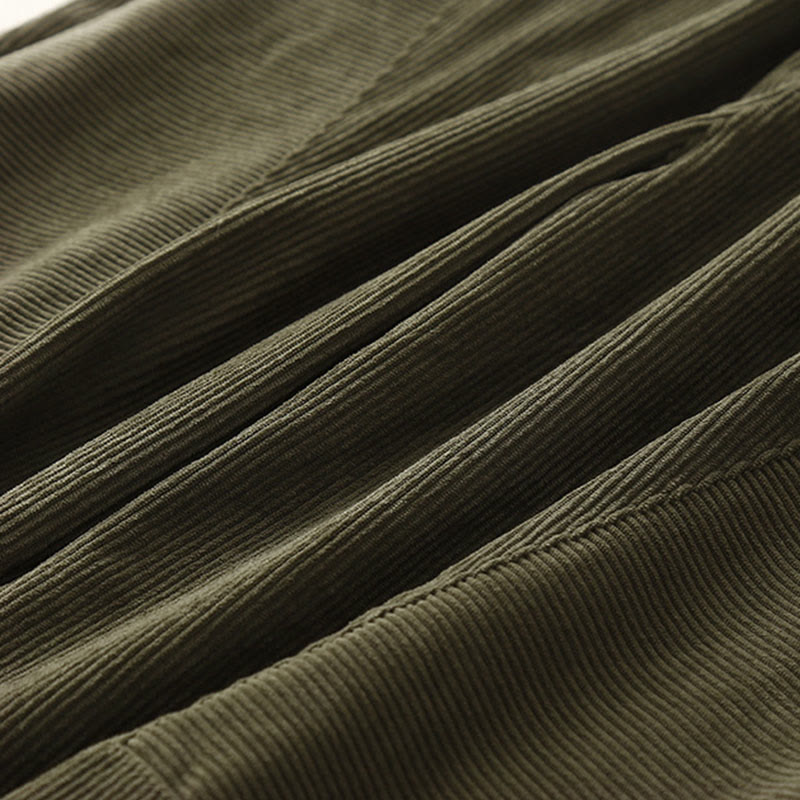 Pantaloni harem da donna in velluto a coste di cotone con tasche, modello Buddha Stones Commute Vintage Plain - image 7
