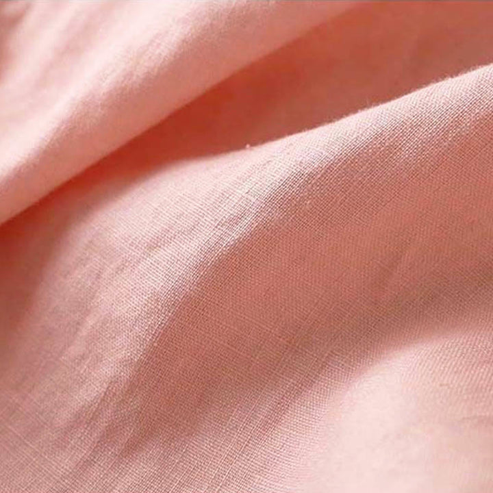 Camicia da donna in cotone a maniche lunghe con scollo a V, motivo Buddha Stones, fiori ricamati casual - image 5