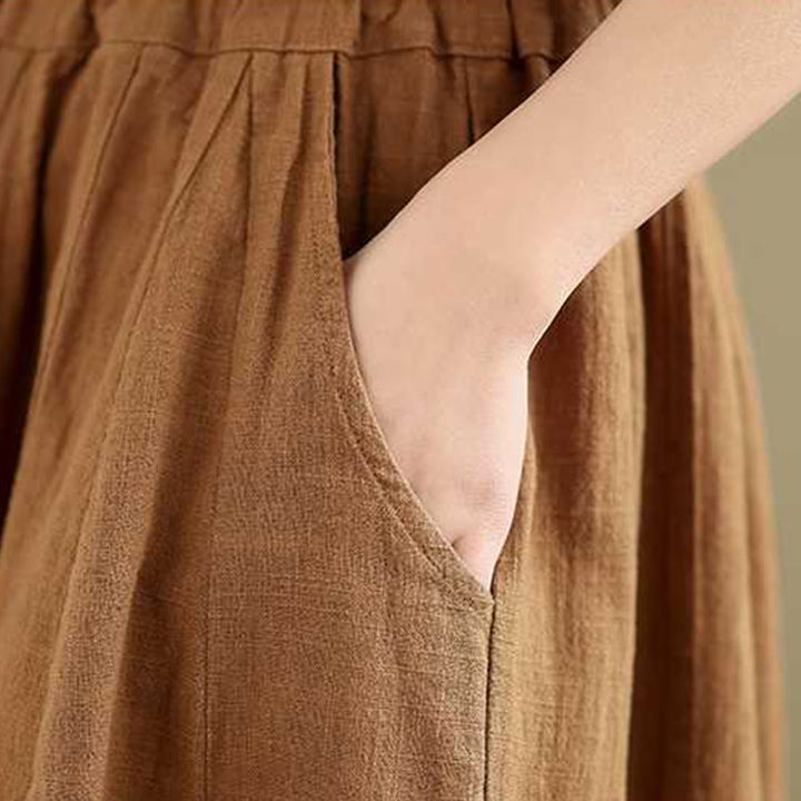 Pantaloni harem da donna in cotone e lino con tasche, modello Buddha Stones , casual e semplici, primaverili - image 8