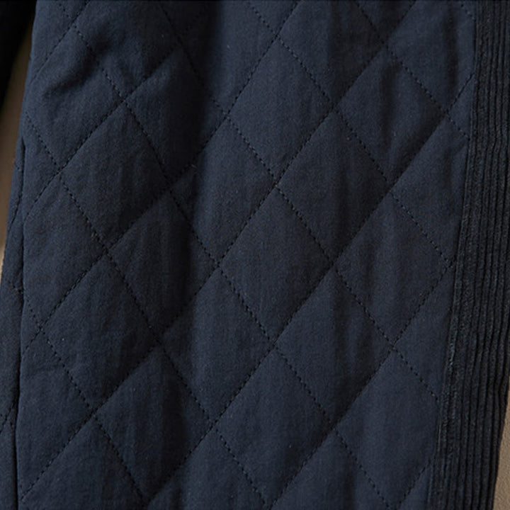 Pantaloni harem termici da donna in cotone con tasche e design trapuntato a rombi Buddha Stones - image 5