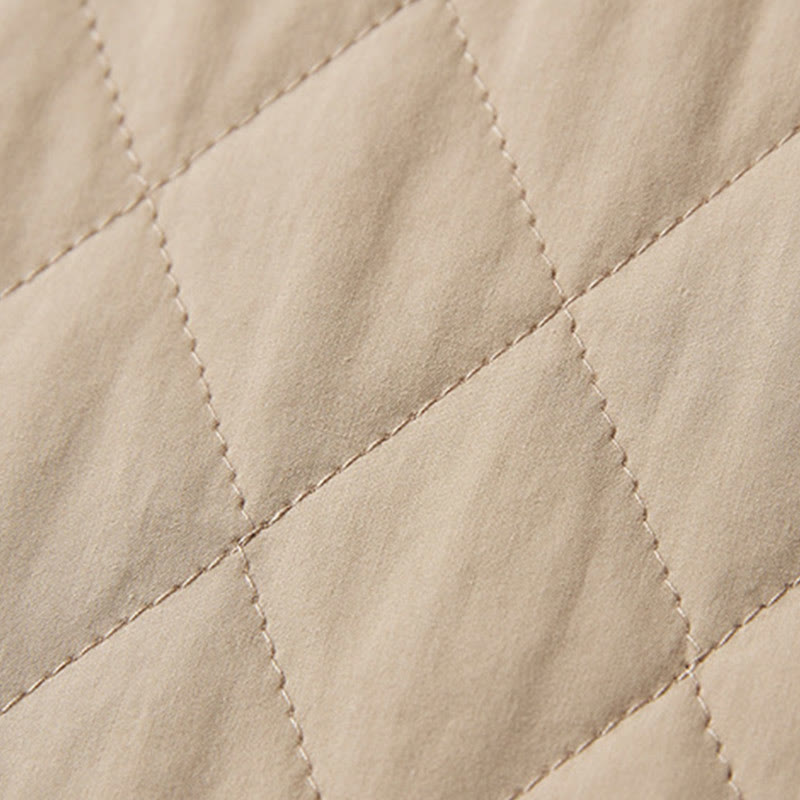 Pantaloni harem termici da donna in cotone con tasche e design trapuntato a rombi Buddha Stones - image 14