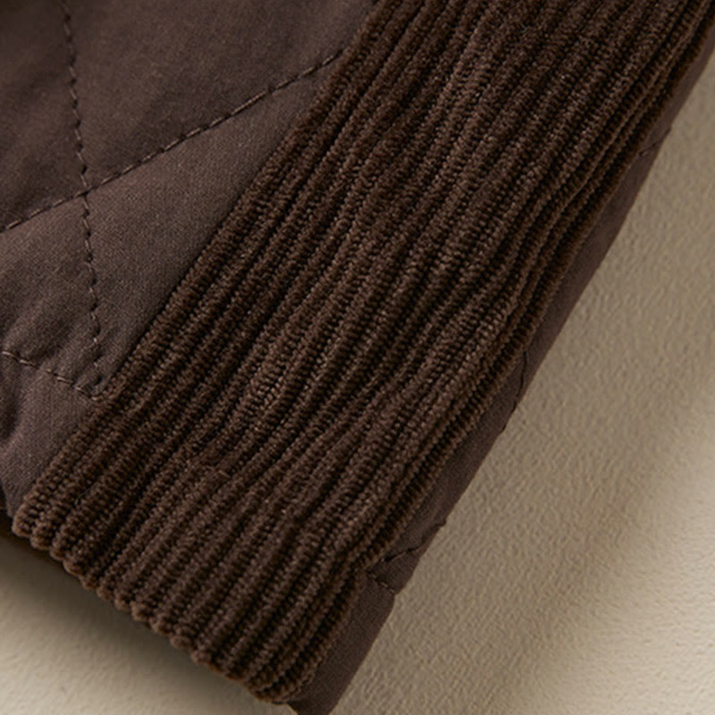 Pantaloni harem termici da donna in cotone con tasche e design trapuntato a rombi Buddha Stones - image 24