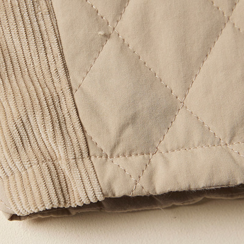 Pantaloni harem termici da donna in cotone con tasche e design trapuntato a rombi Buddha Stones - image 16