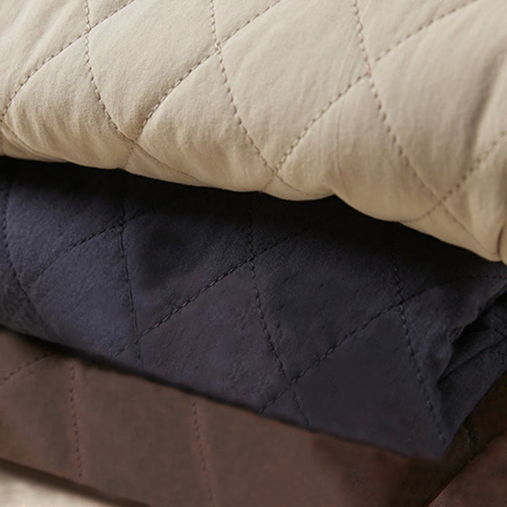 Pantaloni harem termici da donna in cotone con tasche e design trapuntato a rombi Buddha Stones - image 29