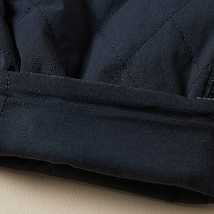 Pantaloni harem termici da donna in cotone con tasche e design trapuntato a rombi Buddha Stones - image 8