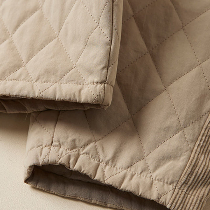 Pantaloni harem termici da donna in cotone con tasche e design trapuntato a rombi Buddha Stones - image 17