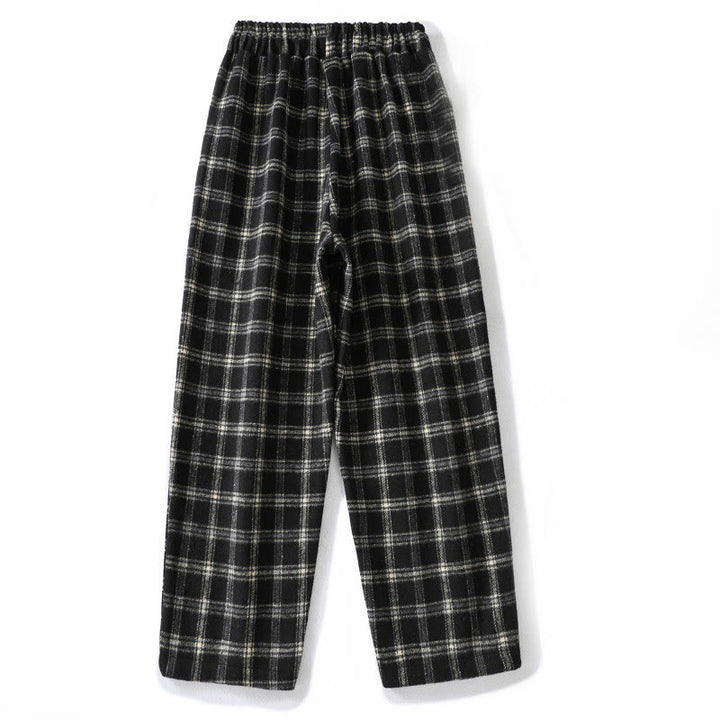 Pantaloni harem da donna in cotone con fodera in pile e tasche, motivo a quadri retrò Buddha Stones - image 11