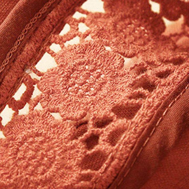 Pantaloncini da donna in cotone con lacci e tasche, modello Buddha Stones, tinta unita, con fondo in pizzo cavo - image 49