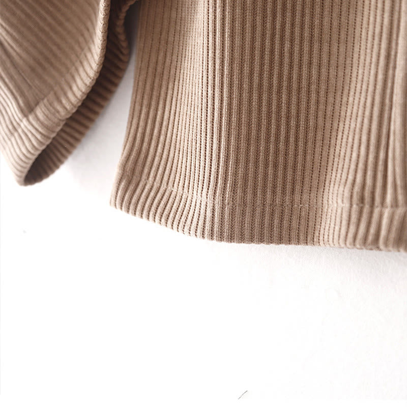 Pantaloni larghi in velluto a coste di cotone con tasche, casual e tinta unita, da donna, modello Buddha Stones - image 27