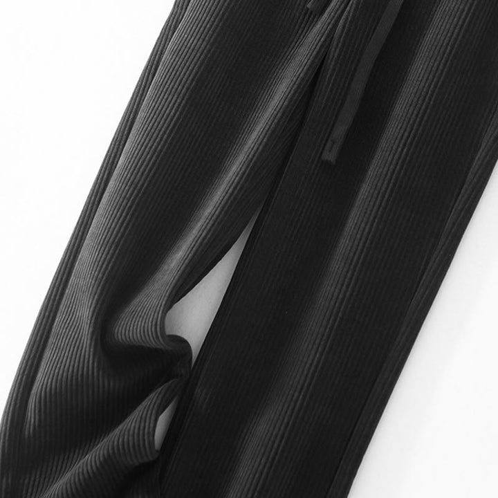 Pantaloni larghi in velluto a coste di cotone con tasche, casual e tinta unita, da donna, modello Buddha Stones - image 10