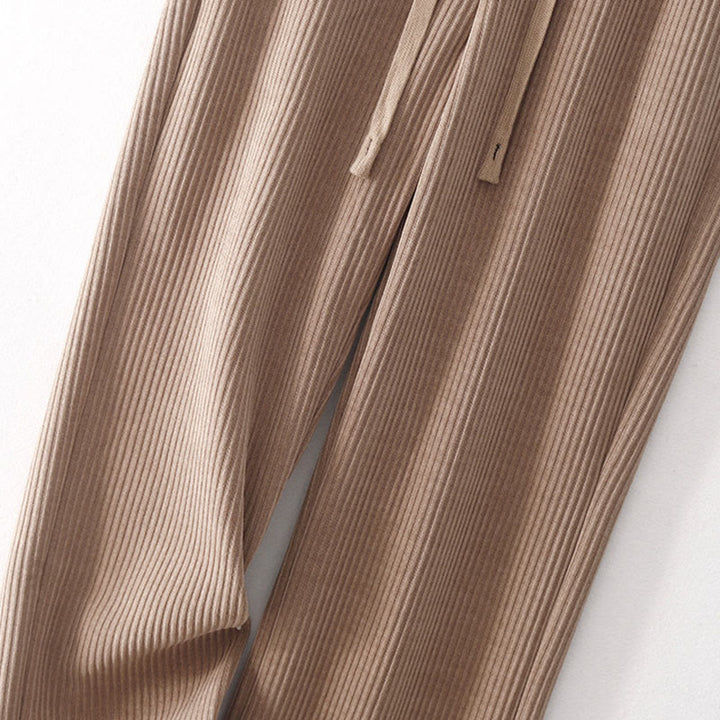 Pantaloni larghi in velluto a coste di cotone con tasche, casual e tinta unita, da donna, modello Buddha Stones - image 24