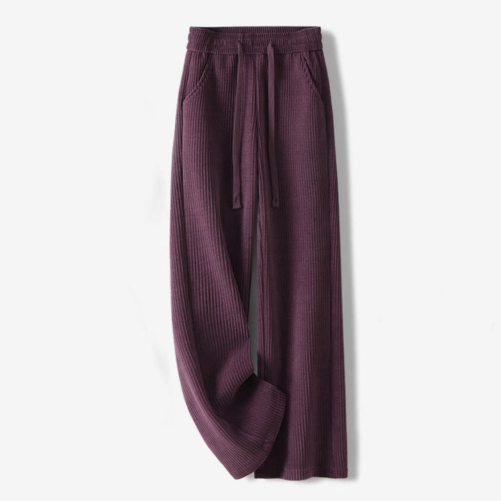 Pantaloni larghi in velluto a coste di cotone con tasche, casual e tinta unita, da donna, modello Buddha Stones - Magenta scuro - US12, UK/AU16, EU44 (3XL) - image 29