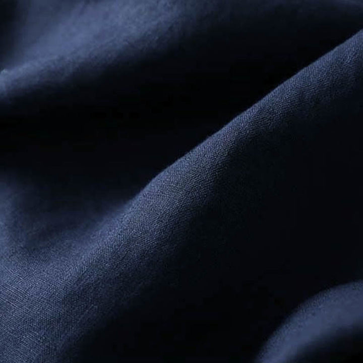 Camicia da donna in cotone a maniche lunghe con scollo a V, motivo Buddha Stones, fiori ricamati casual - image 11