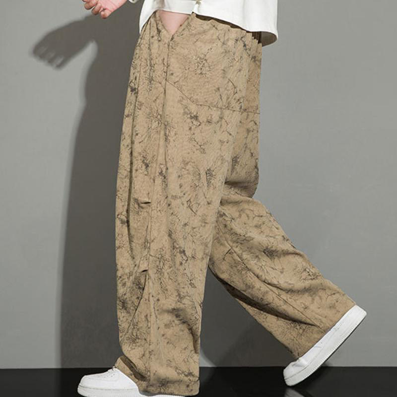 Pantaloni da uomo con coulisse e tasche, modello casual vintage mimetico Buddha Stones - image 19