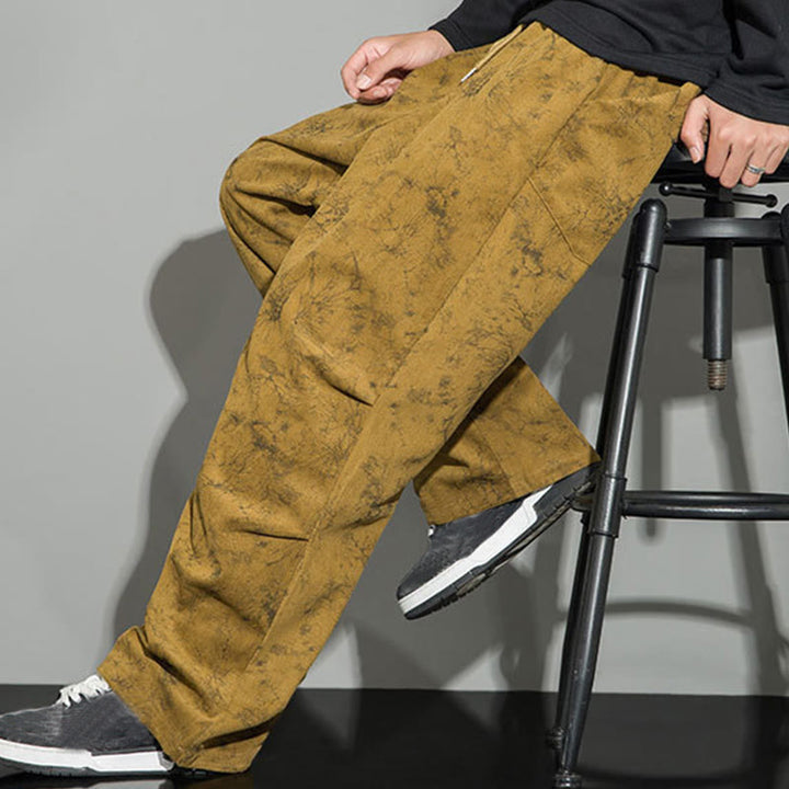 Pantaloni da uomo con coulisse e tasche, modello casual vintage mimetico Buddha Stones - image 32