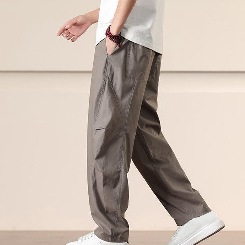 Pantaloni Buddha Stones, casual, vintage, tinta unita, con coulisse e tasche - image 28