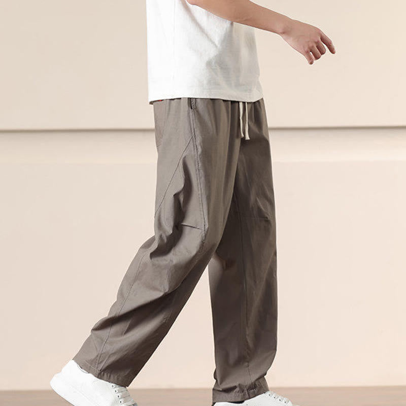 Pantaloni Buddha Stones, casual, vintage, tinta unita, con coulisse e tasche - image 29