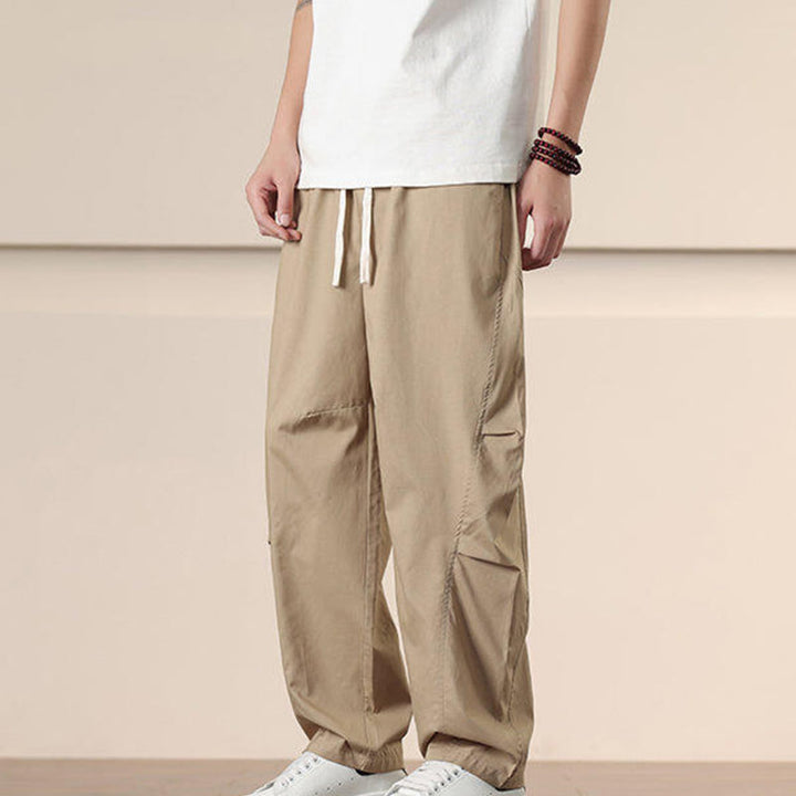 Pantaloni Buddha Stones, casual, vintage, tinta unita, con coulisse e tasche - image 4