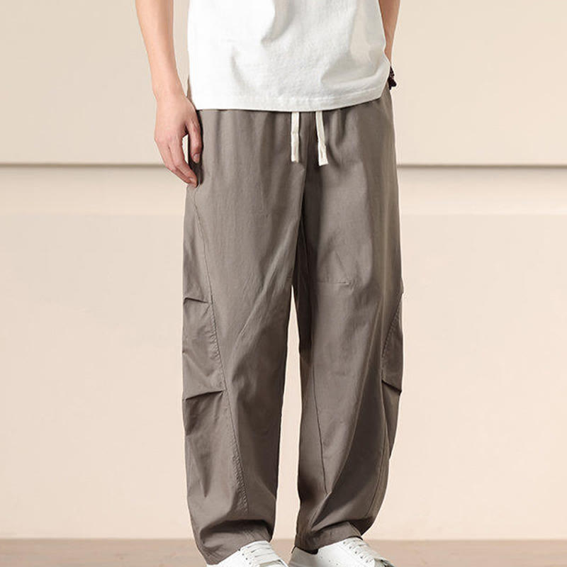 Pantaloni Buddha Stones, casual, vintage, tinta unita, con coulisse e tasche - image 31