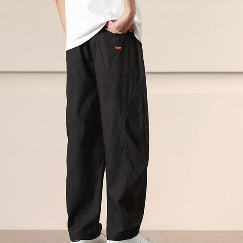 Pantaloni Buddha Stones, casual, vintage, tinta unita, con coulisse e tasche - image 15