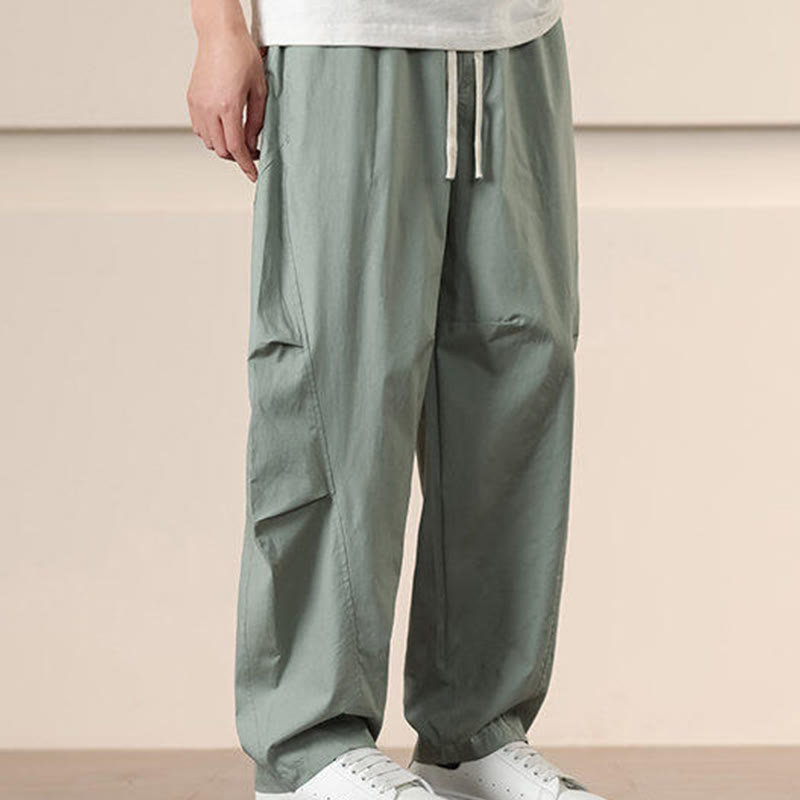 Pantaloni Buddha Stones, casual, vintage, tinta unita, con coulisse e tasche - image 19