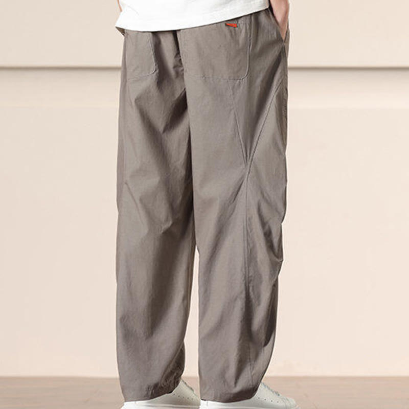 Pantaloni Buddha Stones, casual, vintage, tinta unita, con coulisse e tasche - image 32
