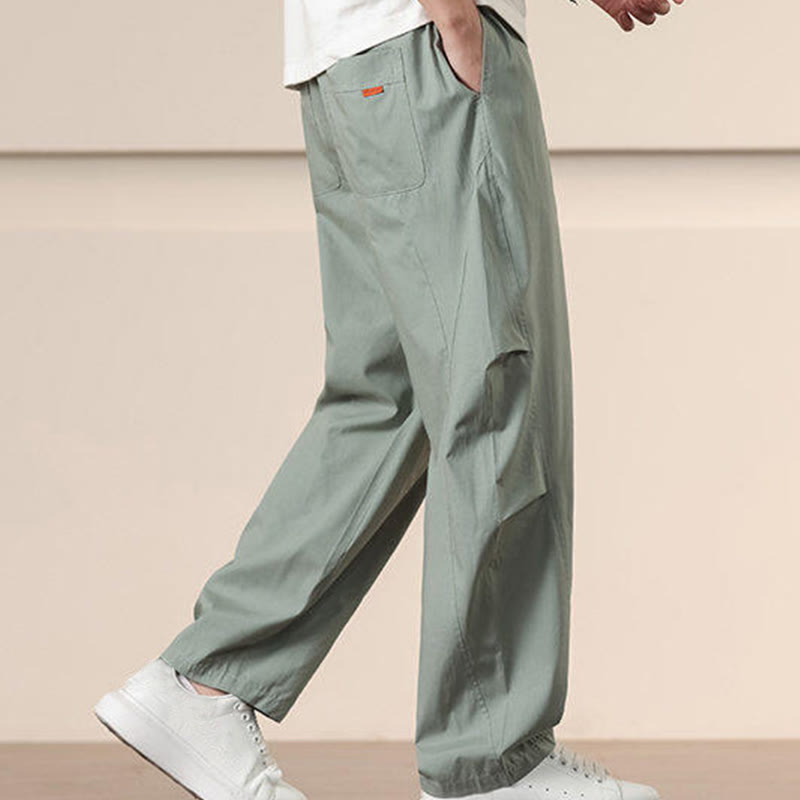 Pantaloni Buddha Stones, casual, vintage, tinta unita, con coulisse e tasche - image 22