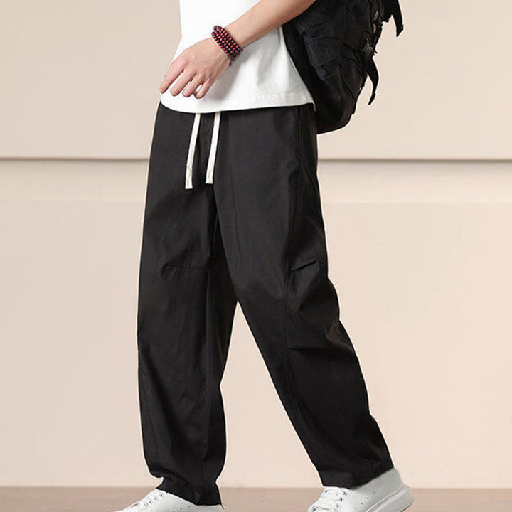 Pantaloni Buddha Stones, casual, vintage, tinta unita, con coulisse e tasche - image 13