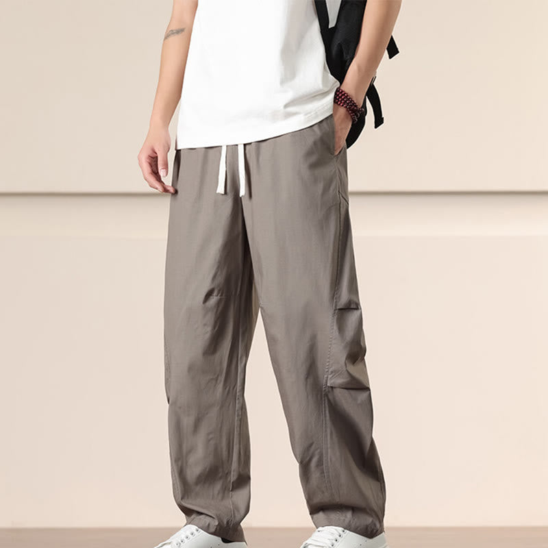 Pantaloni Buddha Stones, casual, vintage, tinta unita, con coulisse e tasche - image 30