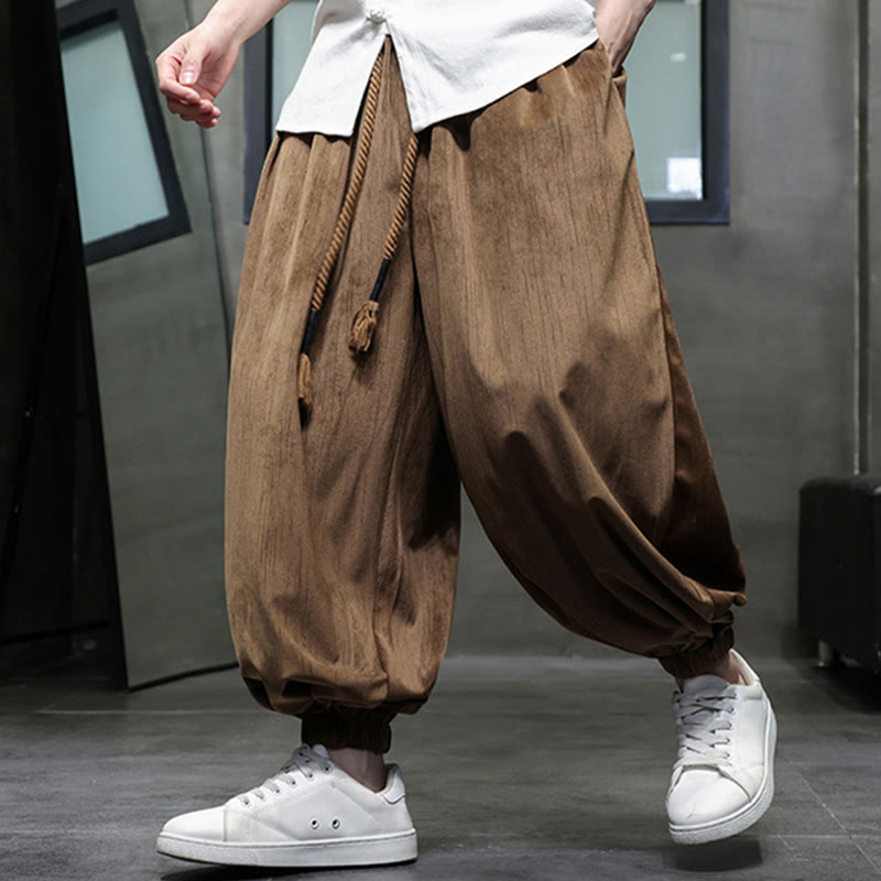 Pantaloni harem da uomo con tasche e coulisse, casual e colorati, adatti a tutti i giorni, con Buddha Stones - image 14