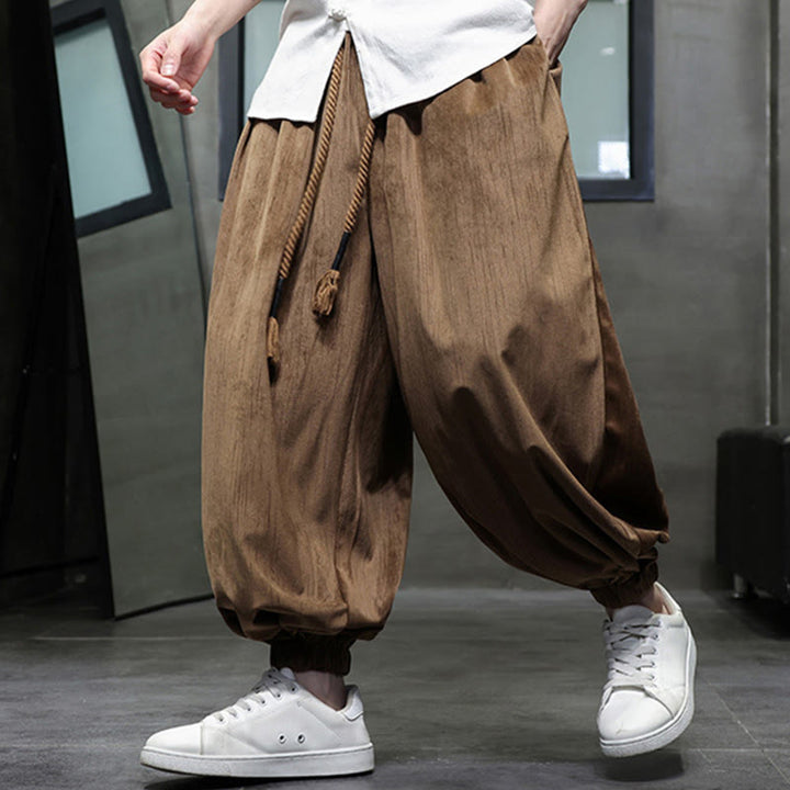 Pantaloni harem da uomo con tasche e coulisse, casual e colorati, adatti a tutti i giorni, con Buddha Stones - image 14